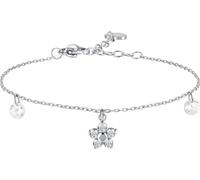 Luca Barra BRACCIALE DONNA IN ACCIAIO CON PENDENTE FIORE E PETALI ZIRCONE BIANCO