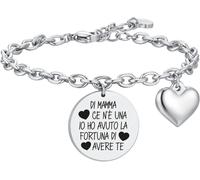 Luca Barra BRACCIALE DONNA IN ACCIAIO DI MAMMA CE N'È UNA IO HO AVUTO LA FORTUNA DI AVERE