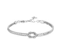 Luca Barra Bracciale Donna in Acciaio, Doppio Filo con Nodo Centrale, Stile Elegante, Modello BK2908