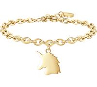 Luca Barra BRACCIALE DONNA IN ACCIAIO DORATO CON UNICORNO