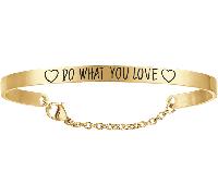 Luca Barra BRACCIALE DONNA IN ACCIAIO DORATO DO WHAT YOU LOVE
