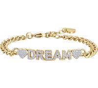 Luca Barra BRACCIALE DONNA IN ACCIAIO DORATO DREAM CON CRISTALLI BIANCHI