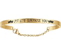 Luca Barra BRACCIALE DONNA IN ACCIAIO DORATO LET LIFE SURPRISE YOU