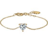 Luca Barra BRACCIALE DONNA IN ACCIAIO E IP GOLD CON CUORE CRISTALLO BIANCO