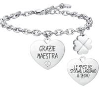 Luca Barra BRACCIALE DONNA IN ACCIAIO GRAZIE MAESTRA