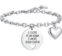 Luca Barra BRACCIALE DONNA IN ACCIAIO IL CUORE DI UNA NONNA