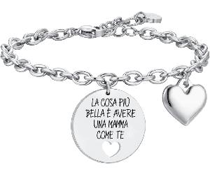 Luca Barra BRACCIALE DONNA IN ACCIAIO LA COSA PIù BELLA E' AVERE UNA MAMMA COME TE