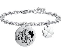 Luca Barra BRACCIALE DONNA IN ACCIAIO SEGUI SEMPRE LA STRADA CHE TI RENDE FELICE