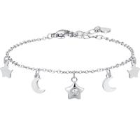 Luca Barra BRACCIALE DONNA IN ACCIAIO, STELLA CON ZIRCONE BIANCO, LUNE E STELLE