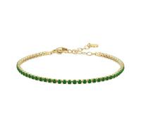 Luca Barra Bracciale Donna in Acciaio, Tennis con Cristalli Verdi, Modello BK2886