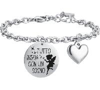 Luca Barra BRACCIALE DONNA IN ACCIAIO TUTTO INIZIA CON UN SOGNO