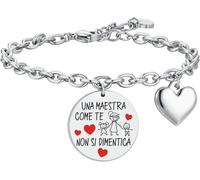 Luca Barra BRACCIALE DONNA IN ACCIAIO UNA MAESTRA COME TE NON SI DIMENTICA