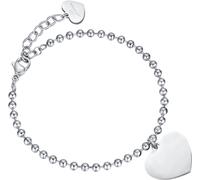 Luca Barra BRACCIALE DONNA PERSONALIZZATO IN ACCIAIO CON CUORI