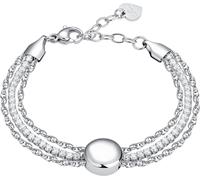 Luca Barra BRACCIALE DONNA TENNIS IN ACCIAIO CON ELEMENTO CENTRALE IN ACCIAIO E CRISTALLI