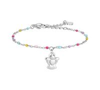 Luca Barra Bracciale in Acciaio con Ciondolo Angelo e Perline Colorate Multicolor JB268
