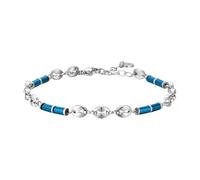 Luca Barra Bracciale in Acciaio con Dettagli in Smalto Blu, Modello BA1903