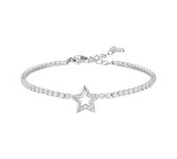 Luca Barra Bracciale in Acciaio da Donna, con Ciondolo a Stella e Cristalli, Chiusura a Moschettone, BK2865