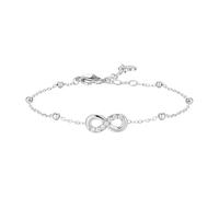 Luca Barra Bracciale in Acciaio da Donna con Simbolo Infinito e Zirconi, Modello BK2868