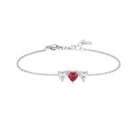 Luca Barra Bracciale in Acciaio Inossidabile con Ciondolo Angelo e Cuore, Perline Multicolore, 18,5 cm, Classico