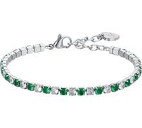 Luca Barra BRACCIALE TENNIS DONNA CRISTALLI VERDI E BIANCHI