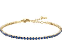 Luca Barra BRACCIALE TENNIS DONNA IN ACCIAIO COLORE ORO CON ZIRCONI BLU