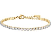 Luca Barra Bracciale Tennis da Donna Acciaio ip Gold con Cristalli Bianchi. La referenza è BK2362.