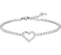 Luca Barra BRACCIALE TENNIS DONNA IN ACCIAIO CON CUORE E PUNTI LUCE DI ZIRCONE BIANCO