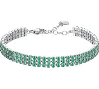 Luca Barra BRACCIALE TENNIS DONNA IN ACCIAIO CON ZIRCONI VERDI