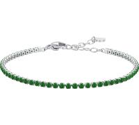 Luca Barra BRACCIALE TENNIS DONNA IN ACCIAIO CON ZIRCONI VERDI