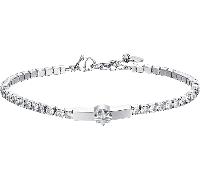 Luca Barra BRACCIALE TENNIS UOMO ROSA DEI VENTI E ZIRCONI BIANCHI