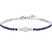 Luca Barra BRACCIALE TENNIS UOMO ROSA DEI VENTI E ZIRCONI BLU