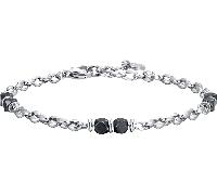 Luca Barra BRACCIALE UOMO IN ACCAIO EMATITE GRIGIA