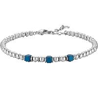 Luca Barra BRACCIALE UOMO IN ACCIAIO CON ELEMENTI IN EMATITE BLU