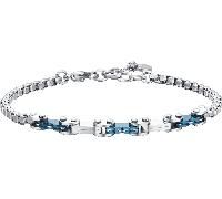 Luca Barra BRACCIALE UOMO IN ACCIAIO CON ELEMENTI IP BLU