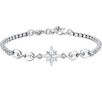 Luca Barra BRACCIALE UOMO IN ACCIAIO CON ROSA DEI VENTI ED ELEMENTI IN ACCIAIO