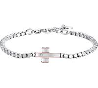 Luca Barra BRACCIALE UOMO IN ACCIAIO CROCE E ACCIAIO IP ROSE GOLD