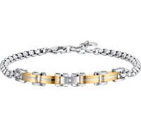 Luca Barra BRACCIALE UOMO IN ACCIAIO ED ELEMENTI IN ACCIAIO IP GOLD