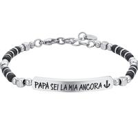 Luca Barra BRACCIALE UOMO IN ACCIAIO PAPA' SEI LA MIA ANCORA