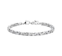 Luca Barra Bracciale Uomo in Acciaio, Stile Bizantino, Argento, Modello BA1961