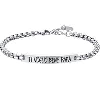Luca Barra BRACCIALE UOMO IN ACCIAIO TI VOGLIO BENE PAPA'
