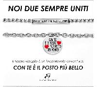 Luca Barra BRACCIALI COPPIA IN ACCIAIO CON TE E' IL POSTO PIÙ BELLO