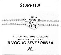 Luca Barra BRACCIALI DONNA IN ACCIAIO MEZZO CUORE SORELLA, TI VOGLIO BENE