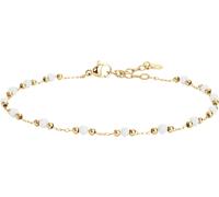 Luca Barra CAVIGLIERA DONNA IN ACCIAIO IP GOLD CON PERLE BIANCHE