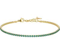 Luca Barra CAVIGLIERA DONNA IN ACCIAIO IP GOLD CON ZIRCONI VERDI