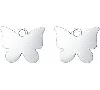 Luca Barra CHARM FARFALLA IN ACCIAIO, Argento