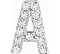 Luca Barra CHARM IN ACCIAIO CON CRISTALLI BIANCHI, Argento / N