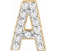 Luca Barra CHARM IN ACCIAIO IP GOLD CON CRISTALLI BIANCHI, Oro / C