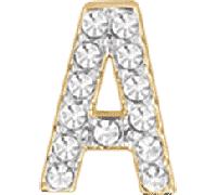 Luca Barra CHARM IN ACCIAIO IP GOLD CON CRISTALLI BIANCHI, Oro / D