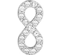 Luca Barra CHARM INFINITO IN ACCIAIO CON CRISTALLI BIANCHI