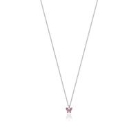 Luca Barra Collana da bambino collezione spring. Collana in acciaio con farfalla e cristalli rosa. Lunghezza: 38 + 3 cm. Misura coccinella: 9 x 9 mm. La referenza è jc114